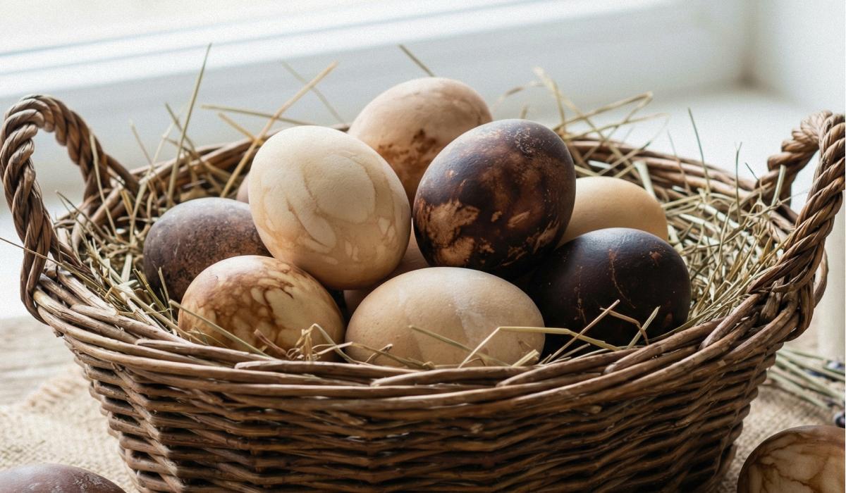 hoe eieren verven met koffie