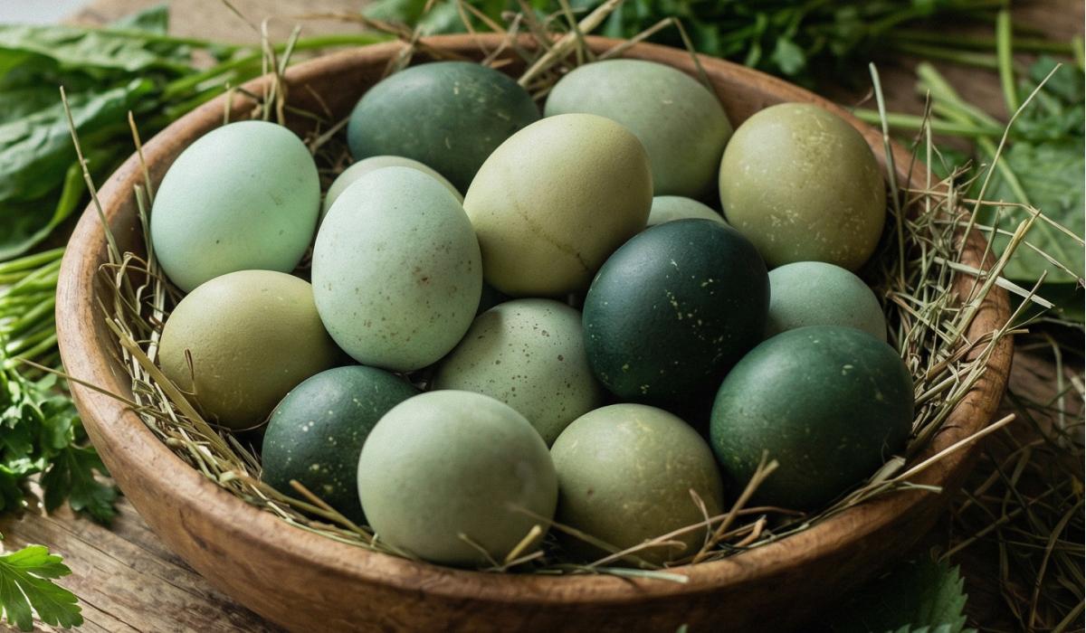 hoe eieren verven met kruiden